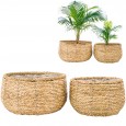 Komplet Doniczek Boho z Suszonej Trawy – Naturalne Piękno i Funkcjonalność