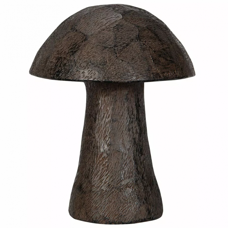Brązowa figurka grzyba, imitacja drewna, wodoodporna, do domu i ogrodu, 12x16 cm