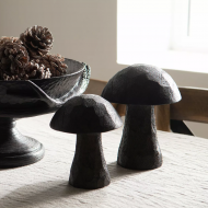 Brązowa figurka grzyba, imitacja drewna, wodoodporna, do domu i ogrodu, 12x16 cm