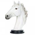 Figurka głowa konia biała, elegancka dekoracja