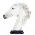 Figurka głowa konia biała, elegancka dekoracja