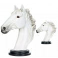 Figurka głowa konia biała, elegancka dekoracja