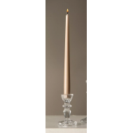 Szklany świecznik kandelabr przezroczysty, skandynawski styl, 10 cm