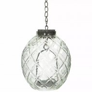 Lampion Ogrodowy Szklany z Haczykiem – Stylowy Lampion Tealight