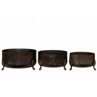 Komplet Doniczek na Bonsai – Eleganckie Metalowe Doniczki na Nóżkach