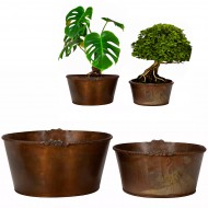 Komplet Doniczek Misa w Stylu Loft – Idealne na Bonsai i Rośliny Domowe