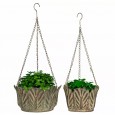 Wiszące Doniczki z Metalu – Komplet 2 szt. w Stylu Boho