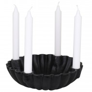Świecznik Kandelabr z Czarnego Żeliwa – Nowoczesna Dekoracja na Cztery Świece