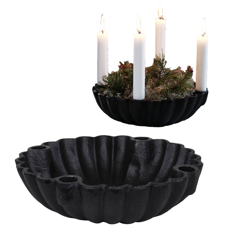 Świecznik Kandelabr z Czarnego Żeliwa – Nowoczesna Dekoracja na Cztery Świece