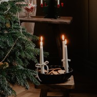 Świecznik Kandelabr z Czarnego Żeliwa – Nowoczesna Dekoracja na Cztery Świece