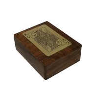 KARTY DO POKERA GRY + STYLOWE PUDEŁKO drewniane prezent ozdoba na święta