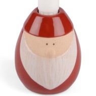 Świąteczny Świecznik Mikołaj - Ceramika na Długie Świece