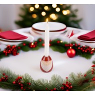 Świąteczny Świecznik Mikołaj - Ceramika na Długie Świece