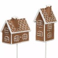 Ozdoba do Doniczki Domki z Piernika - Komplet 2 Sztuki