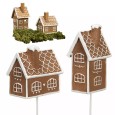 Ozdoba do Doniczki Domki z Piernika - Komplet 2 Sztuki