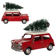 Figurka Świąteczna – Czerwone Auto z Choinką na Dachu