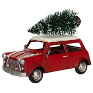 Figurka Świąteczna – Czerwone Auto z Choinką na Dachu