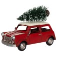 Figurka Świąteczna – Czerwone Auto z Choinką na Dachu