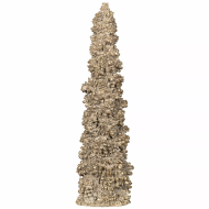 Figurka Szyszki – Złota Dekoracja Świąteczna w Kolorze Szampańskim