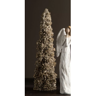 Figurka Szyszki – Złota Dekoracja Świąteczna w Kolorze Szampańskim