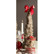 Figurka Szyszka – Złota Szampańska Dekoracja Świąteczna