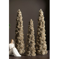 Figurka Szyszka – Złota Szampańska Dekoracja Świąteczna