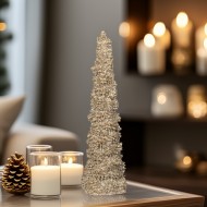 Figurka Szyszka – Złota Szampańska Dekoracja Świąteczna