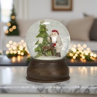 Duża Kula Śnieżna z Mikołajem i Choinką – Świąteczna Dekoracja