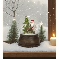 Duża Kula Śnieżna z Mikołajem i Choinką – Świąteczna Dekoracja