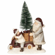 Świąteczna Figurka Mikołaj LED ze Scenką – Elegancka Dekoracja