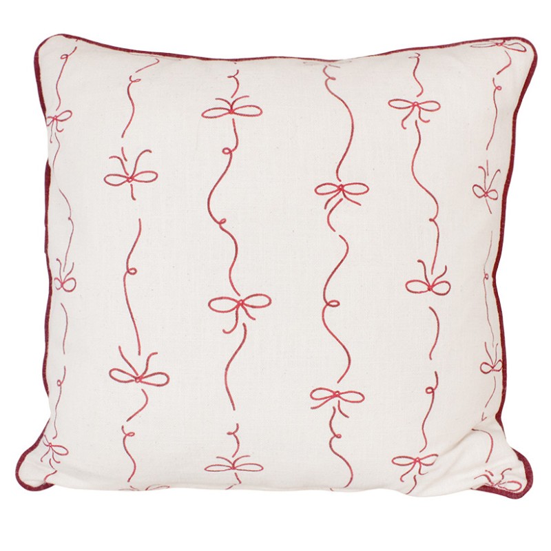 Poszewka na Poduszkę z Bawełny Organiczej – Wzór Kokardki, 45x45cm