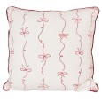 Poszewka na Poduszkę z Bawełny Organiczej – Wzór Kokardki, 45x45cm