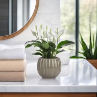 Szara Doniczka Ceramiczna z Połyskiem – Wyjątkowy Kształt i Styl