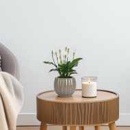 Szara Doniczka Ceramiczna z Połyskiem – Kompaktowy Rozmiar i Styl