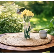 Wazon Ceramiczny z Tulipanami – Ręcznie Malowany Dodatek