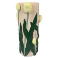 Wazon Ceramiczny z Tulipanami – Ręcznie Malowany Dodatek