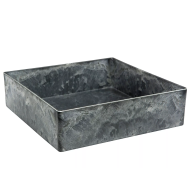 Kwadratowa Doniczka na Bonsai – Imitacja Kamienia, 25x25 cm