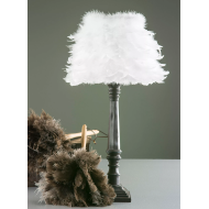 Klosz z Naturalnych Piór – Biały Elegancki Dodatek do Lampy