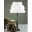 Klosz z Naturalnych Piór – Biały Elegancki Dodatek do Lampy