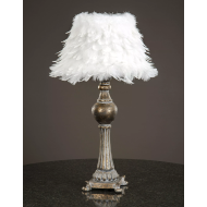 Klosz z Naturalnych Piór – Biały Elegancki Dodatek do Lampy