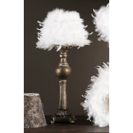Klosz z Naturalnych Piór – Biały Elegancki Dodatek do Lampy