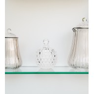 Cukierniczka Szklana Retro z Przykrywką – Styl Vintage do Twojego Stołu