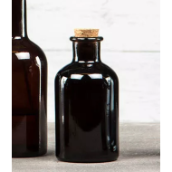 Szklana Butelka z Korkiem – Bursztynowa Elegancja do Kuchni i Dekoracji 250 ml