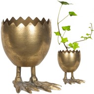 Złota Metalowa Osłonka Wielkanocna w Kształcie Jajka – Stylowa Dekoracja