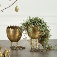 Złota Metalowa Osłonka Wielkanocna w Kształcie Jajka – Stylowa Dekoracja