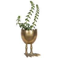 Złota Metalowa Osłonka Wielkanocna w Kształcie Jajka na Nóżkach – Elegancka Dekoracja