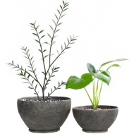 Doniczki Metalowe w Stylu Loft – Zestaw 2 Sztuk