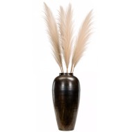 Elegancki Wazon Podłogowy z Metalu – Brązowy Mat