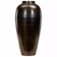 Elegancki Wazon Podłogowy z Metalu – Brązowy Mat