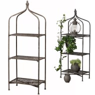 Regał Metalowy w Stylu Retro – Postarzany Czarny